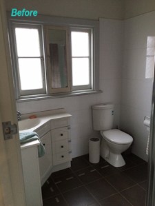 Existing temporary bathroom